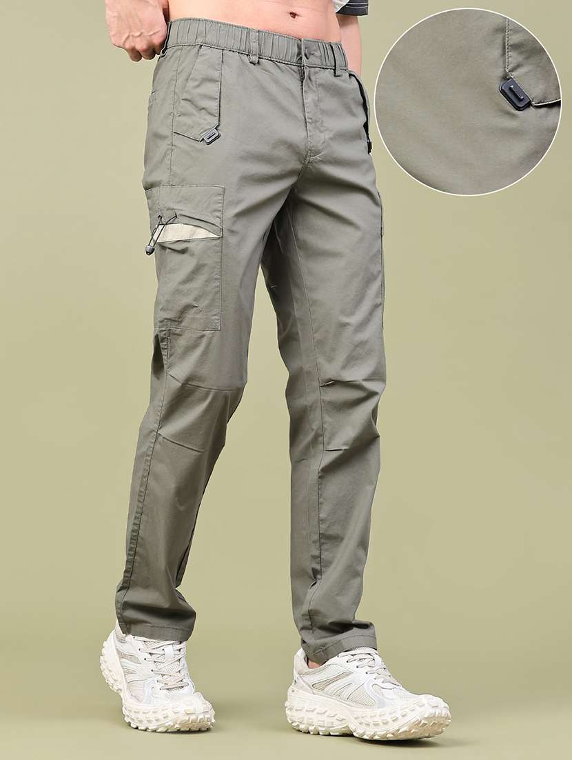 men solid mid rise relaxed fit cargo - 22457590 -  Standard Image - 3