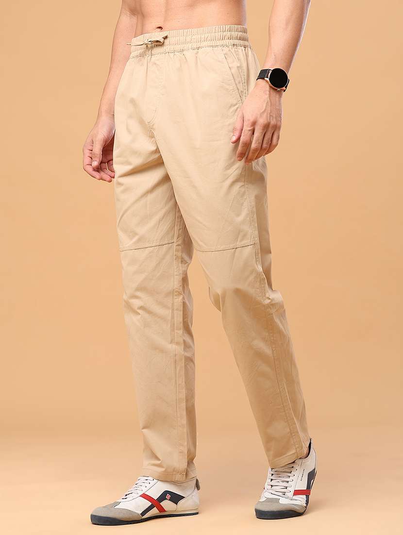 men solid mid rise regular fit trouser - 22457631 -  Standard Image - 3