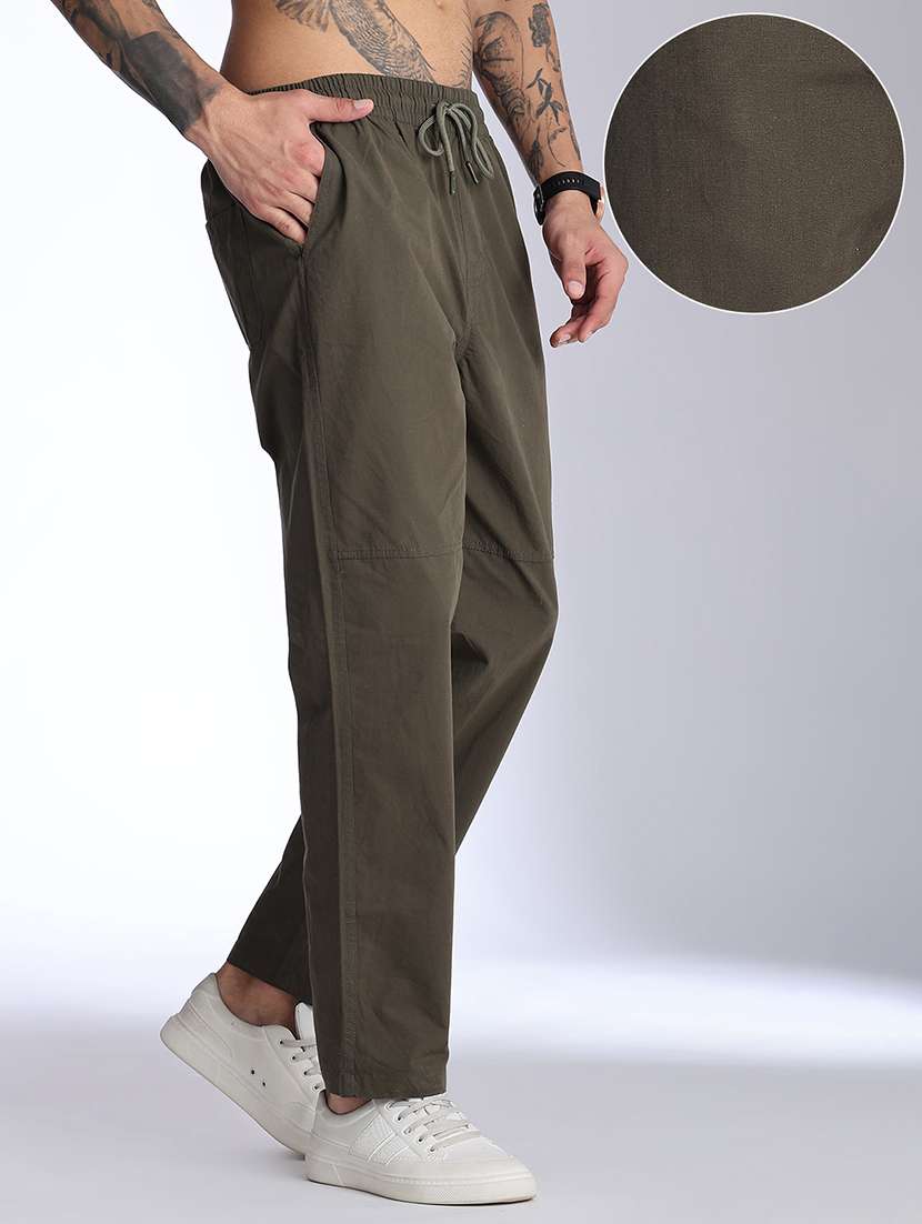 men solid mid rise flat front trouser - 22457633 -  Standard Image - 3