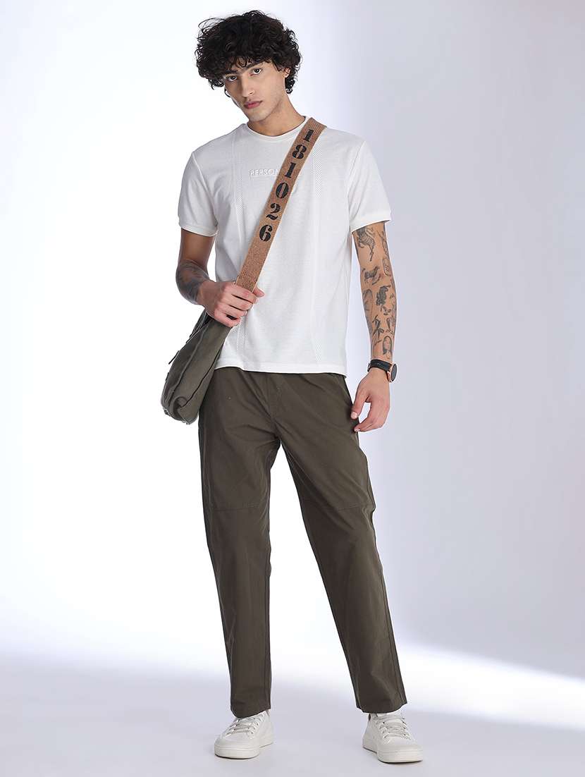 men solid mid rise flat front trouser - 22457633 -  Standard Image - 5