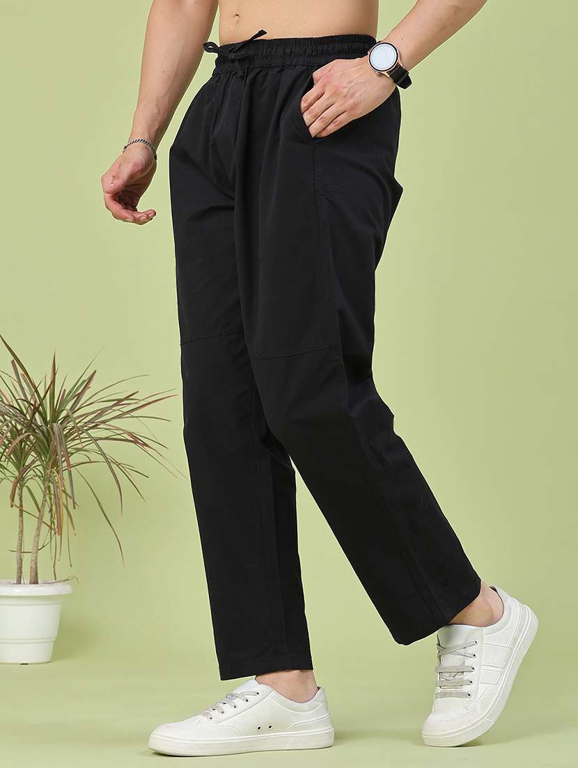 men solid mid rise flat front trouser - 22457635 -  Standard Image - 3