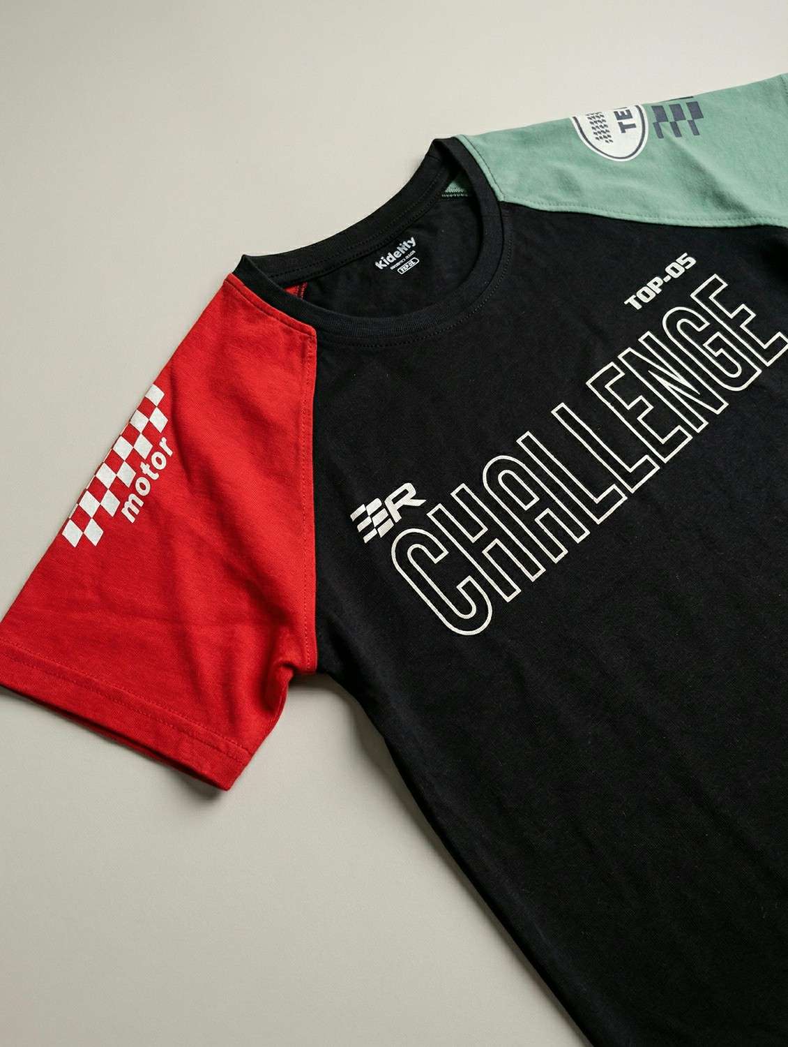 boys black cotton blend t-shirt - 22457659 -  Standard Image - 3