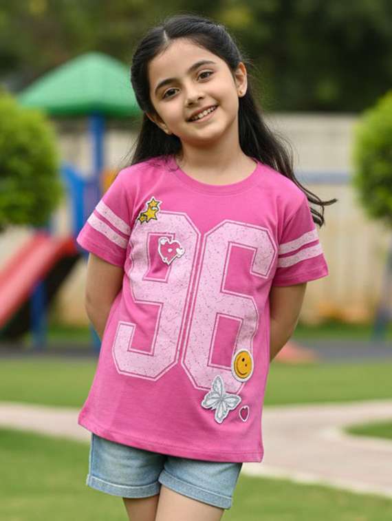 girls red cotton tops top