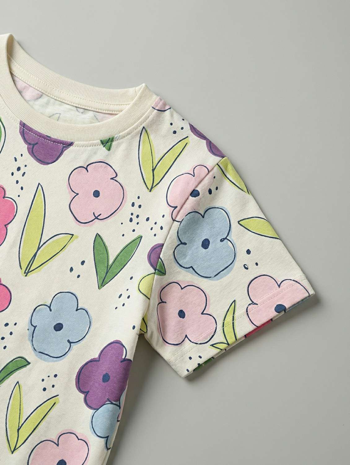 girls printed grey cotton tops top - 22457676 -  Standard Image - 3