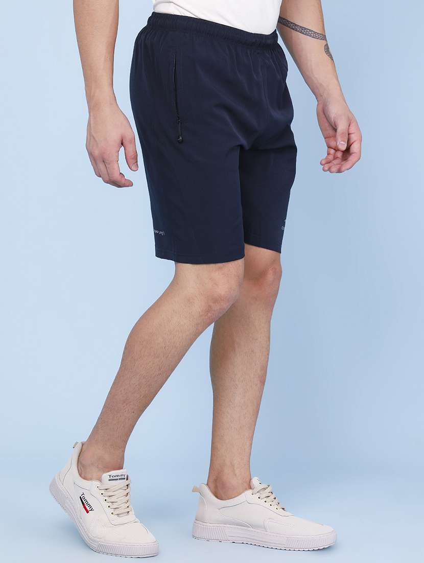 men solid mid rise regular fit sport shorts - 22457754 -  Standard Image - 3
