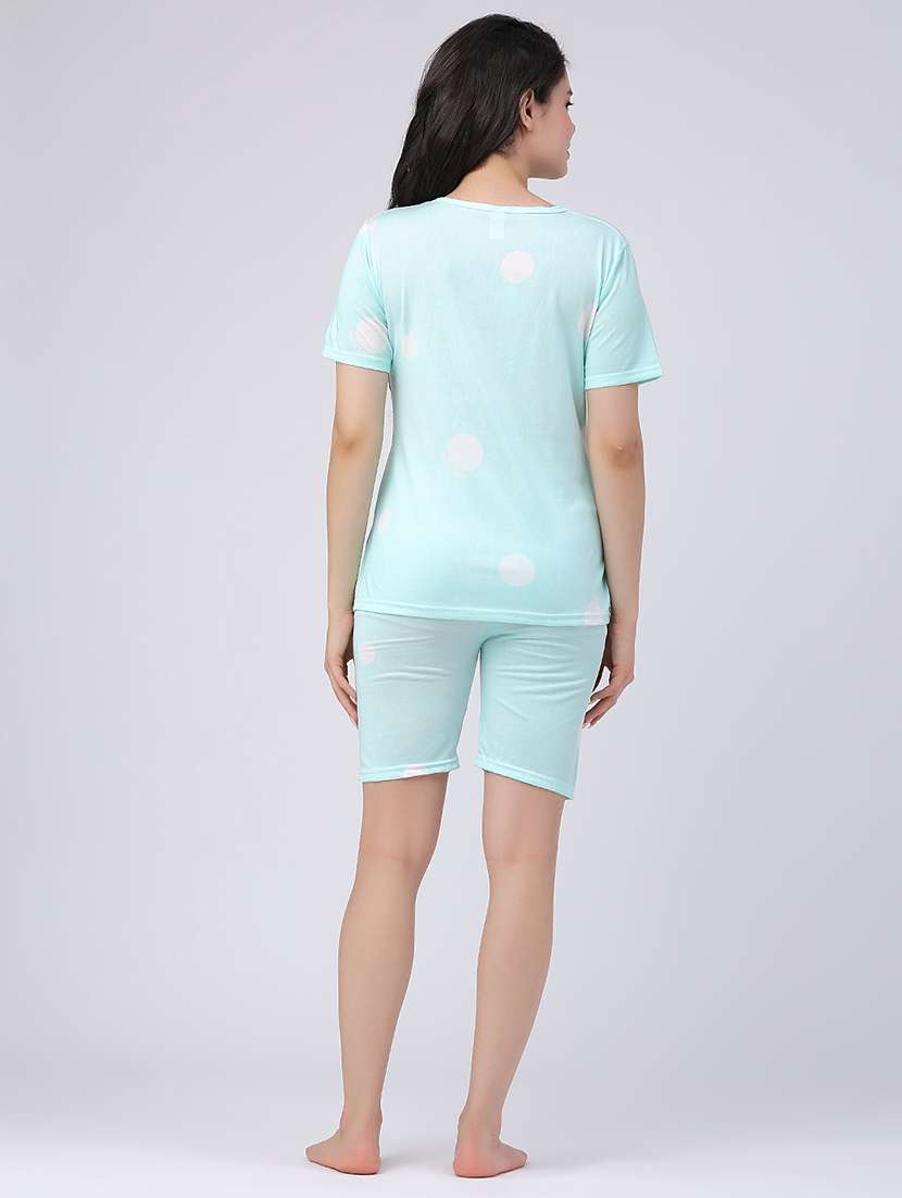 women printed round neck top and shorts set - 22457776 -  Standard Image - 3