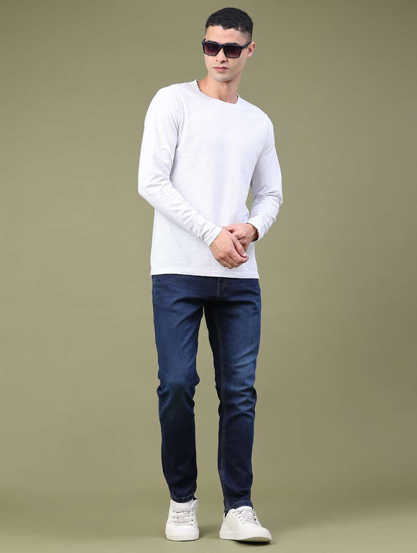 men textured long sleeve regular fit t-shirt - 22457962 -  Standard Image - 5