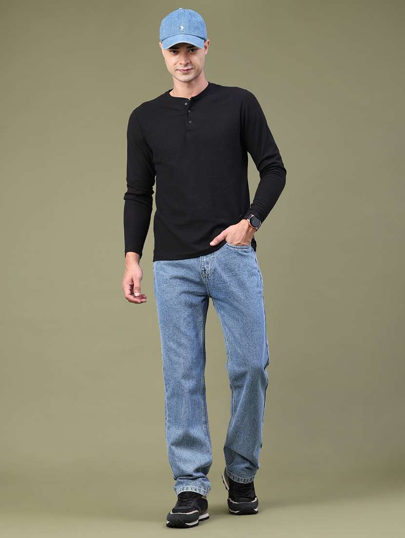 men textured long sleeve regular fit t-shirt - 22457968 -  Standard Image - 5