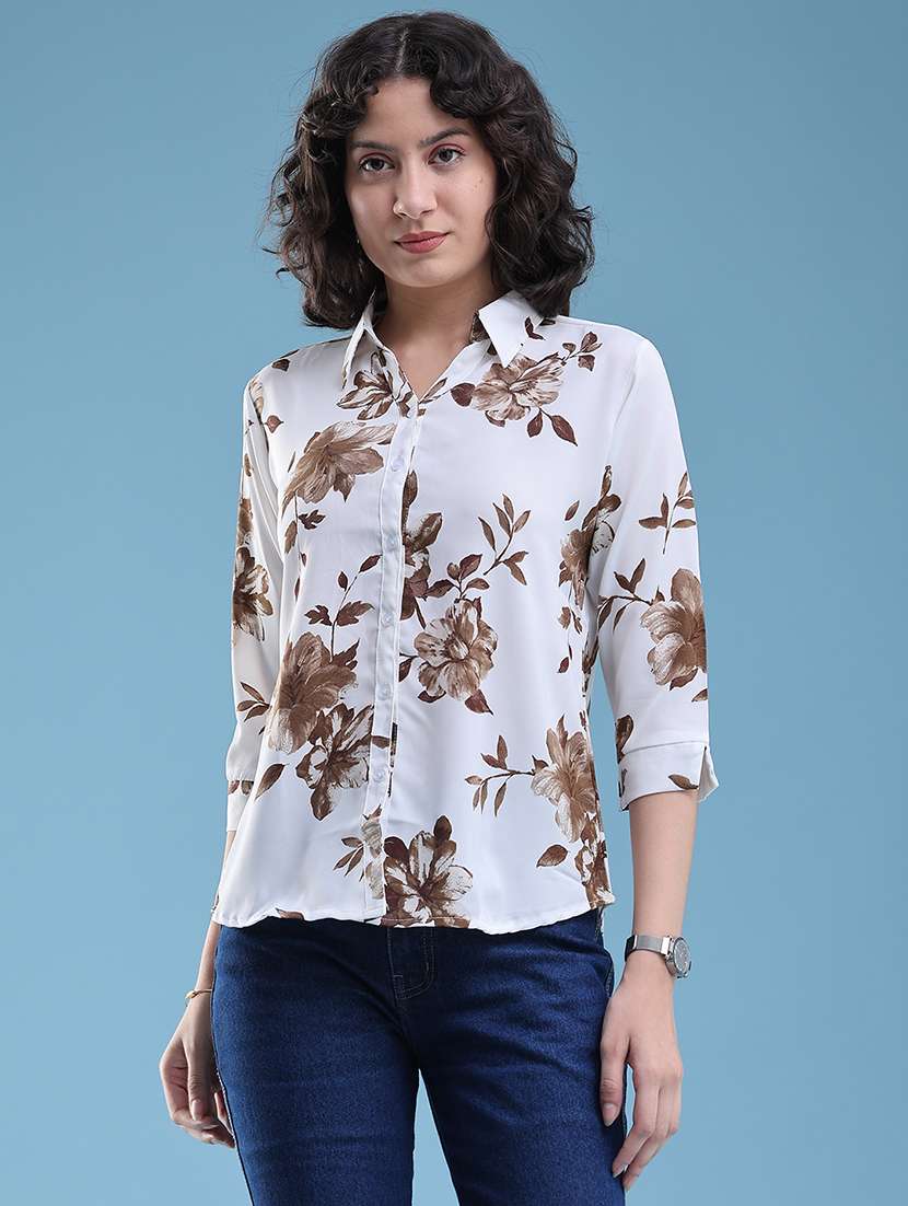 women printed collared regular shirt - 22457997 -  Standard Image - 3