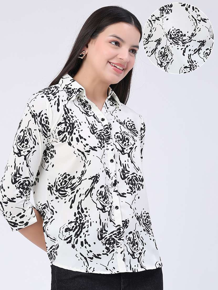 women printed collared regular shirt - 22457998 -  Standard Image - 3