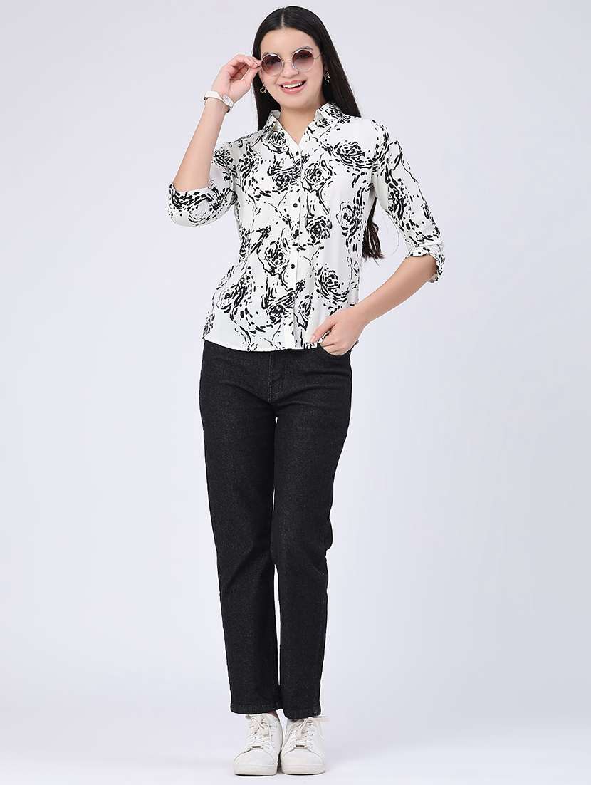women printed collared regular shirt - 22457998 -  Standard Image - 5