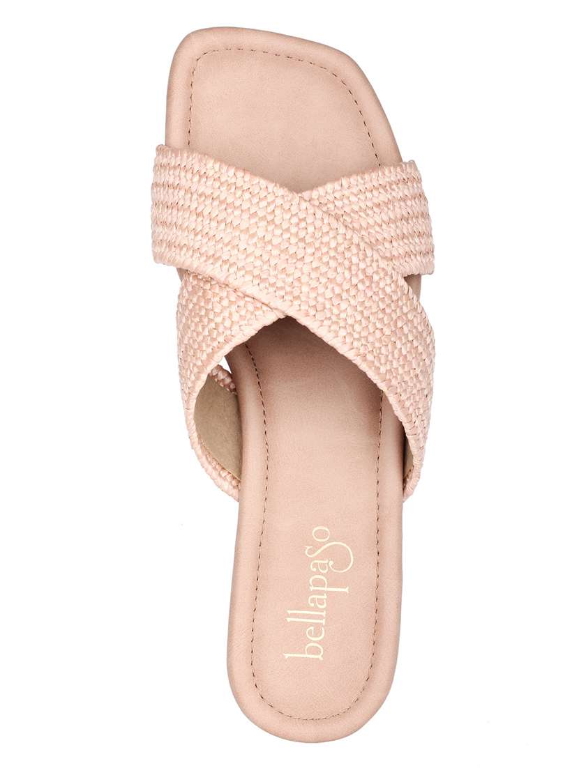 women textured slip on flat sandal - 22458024 -  Standard Image - 3