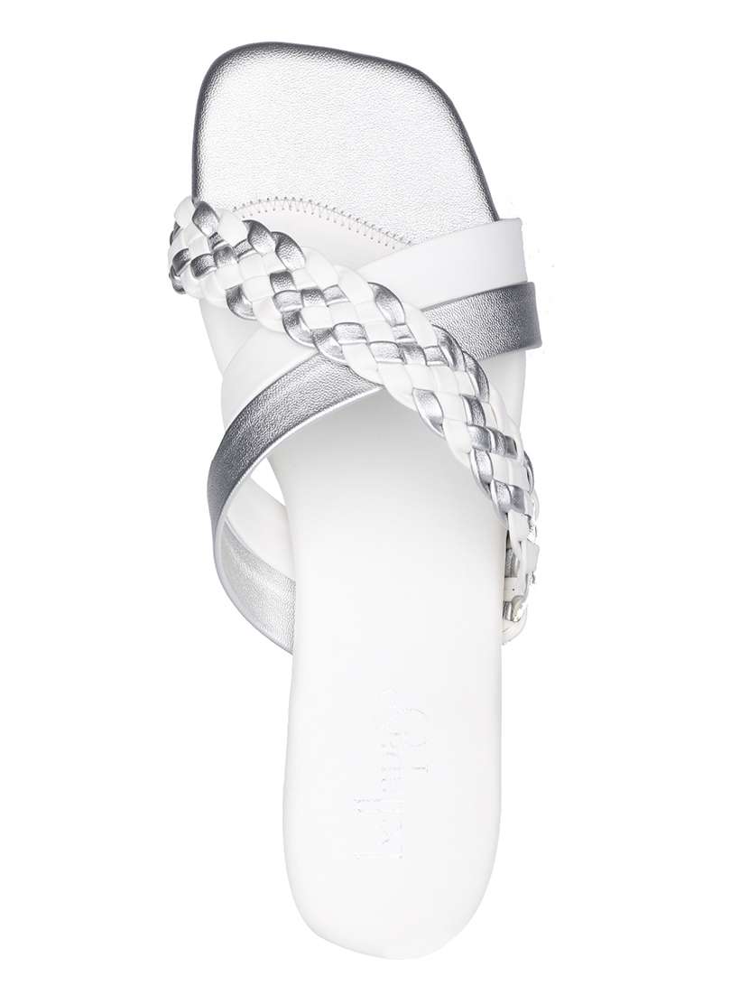 women textured slip on flat sandal - 22458028 -  Standard Image - 3