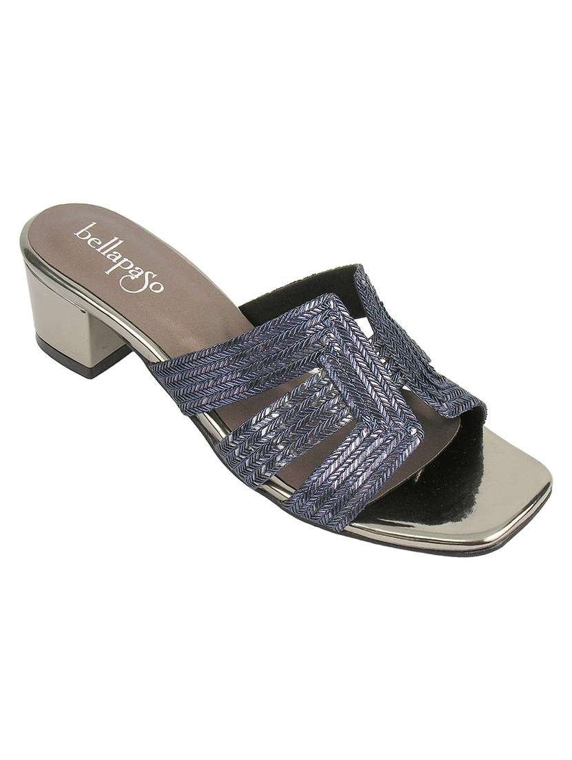 women textured slip on sandal