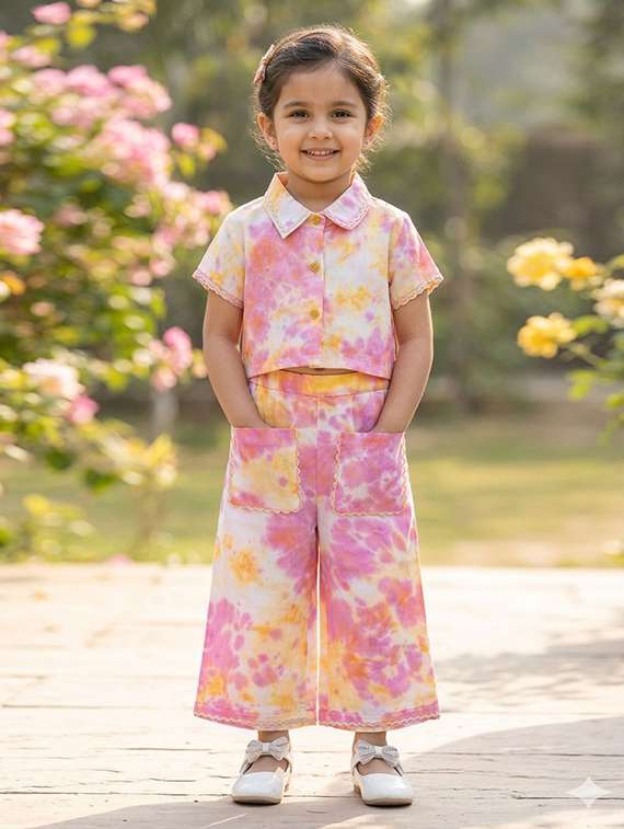 girl pink rayon a-line dress