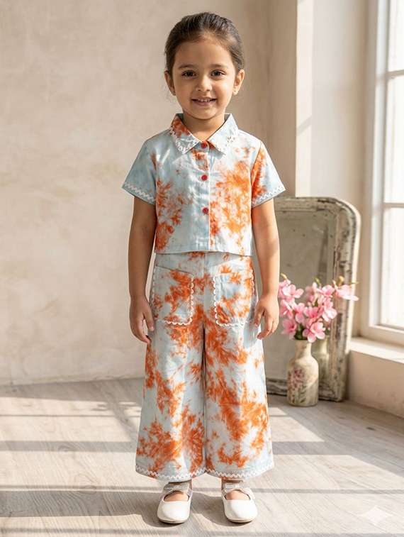 girl blue rayon a-line dress