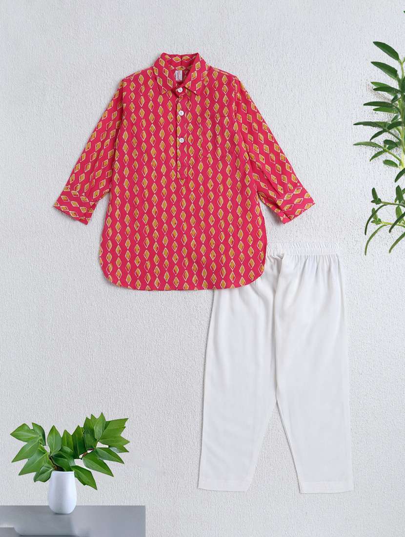 kids cotton kurta sets 