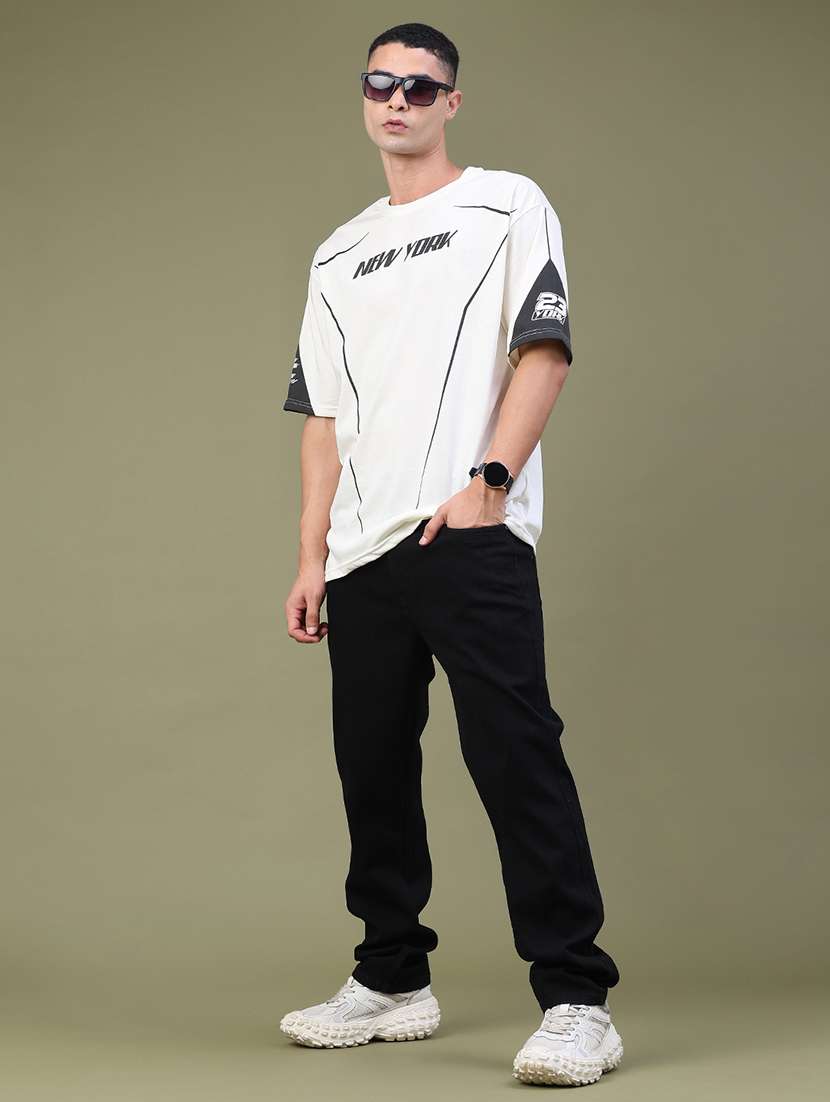 men plain mid rise full length straight jeans - 22458814 -  Standard Image - 5