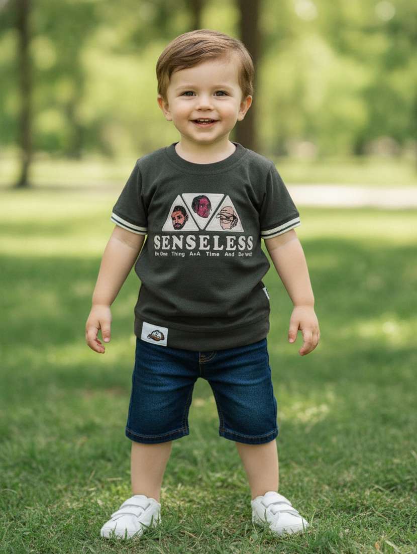 boys printed short sleeves polo t-shirt
