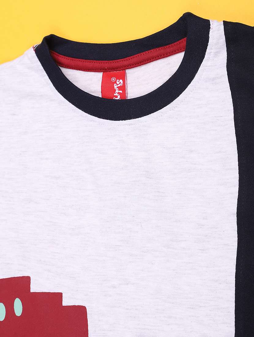 boys printed round neck t-shirt and shorts set - 22458945 -  Standard Image - 3