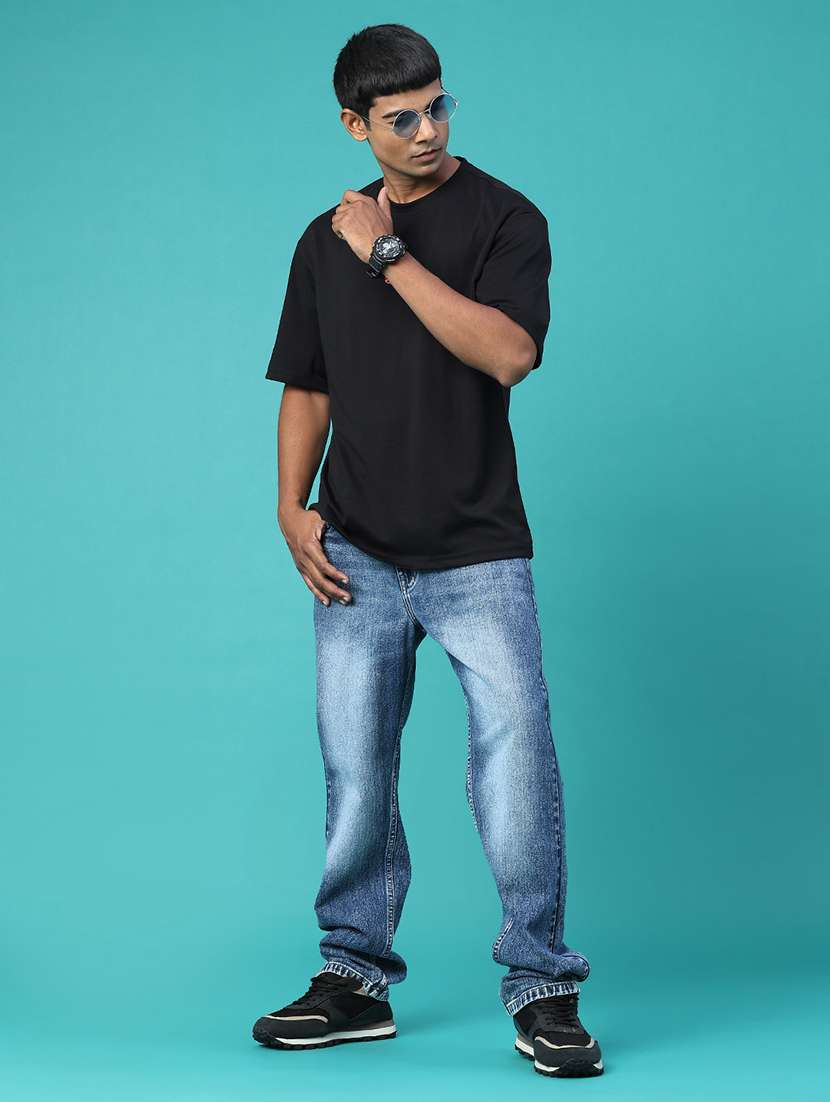 Men Washed Mid Rise Full Length Straight Jeans - 22459060 -  Standard Image - 5