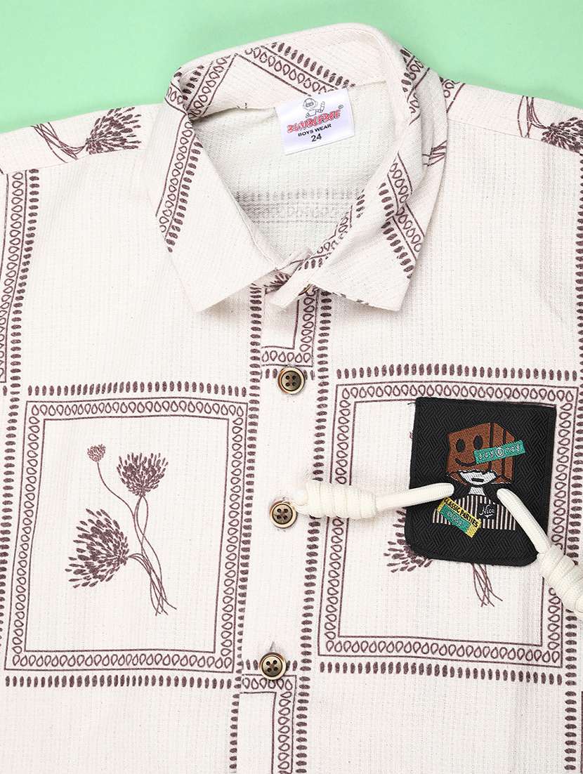 boys printed short sleeves shirt and shorts set - 22459131 -  Standard Image - 3