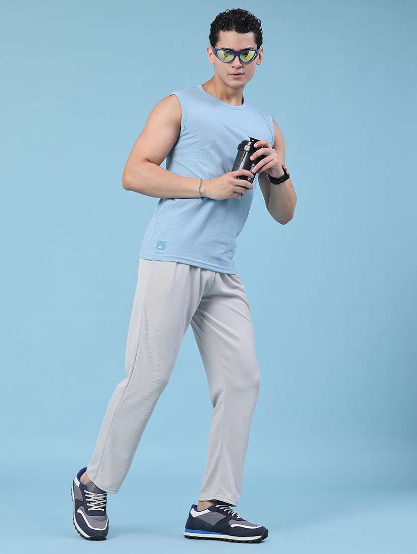 Men Self Design Round Neck Sleeveless T-shirt - 22459494 -  Standard Image - 5