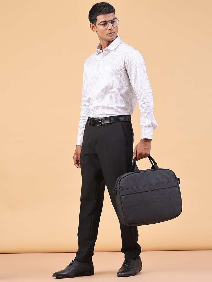 men solid mid rise regular fit trouser - 22459656 -  Standard Image - 5