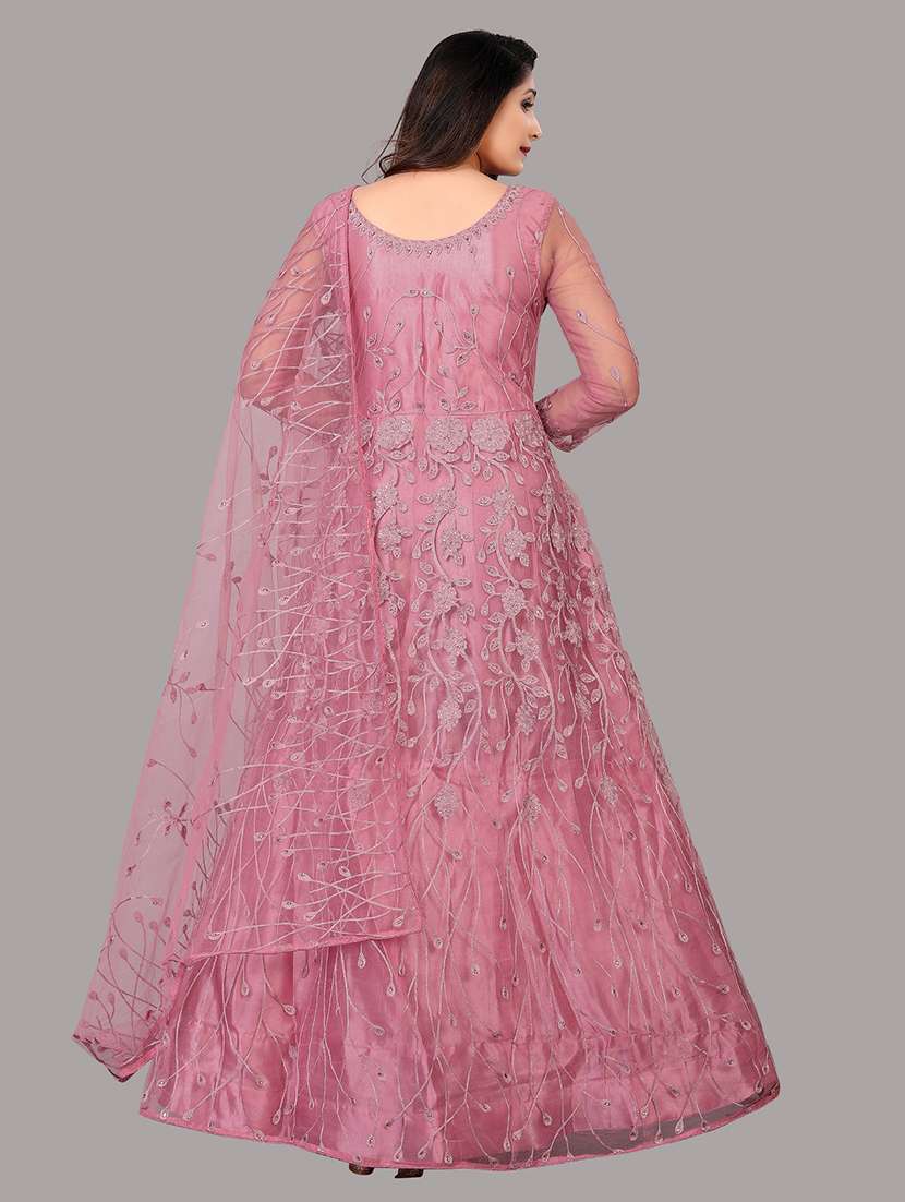 women solid with work semi stitched suit set - 22459926 -  Standard Image - 3
