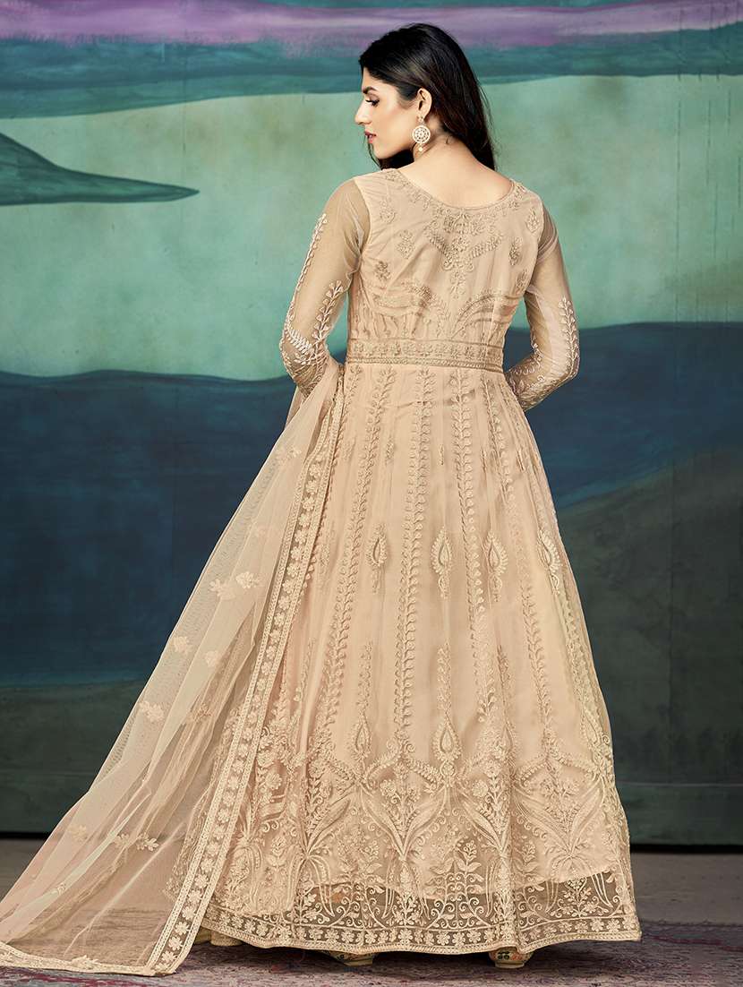 women solid with work semi stitched suit set - 22459940 -  Standard Image - 3