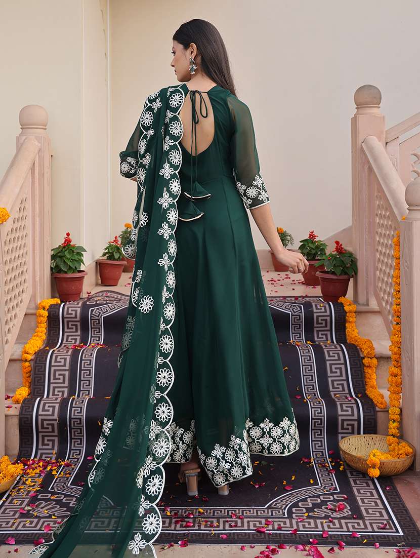 women solid with work unstitched suit - 22459994 -  Standard Image - 3
