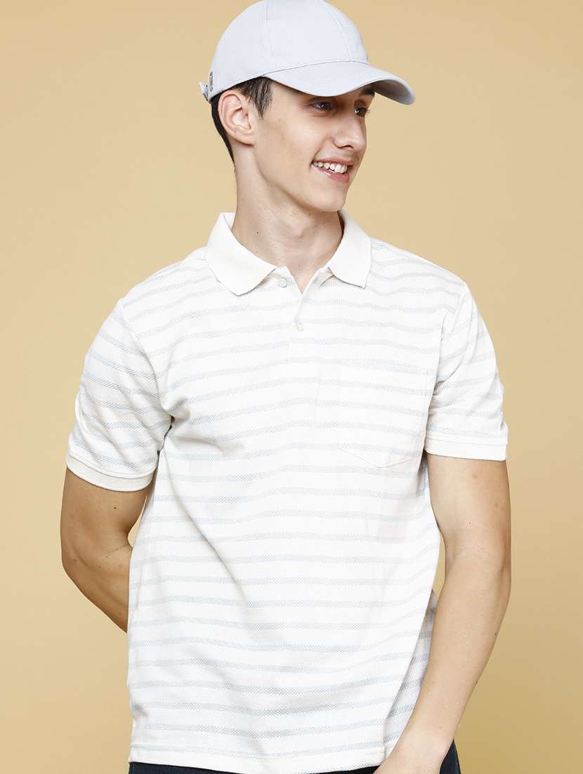 men self design short sleeves polo t-shirt