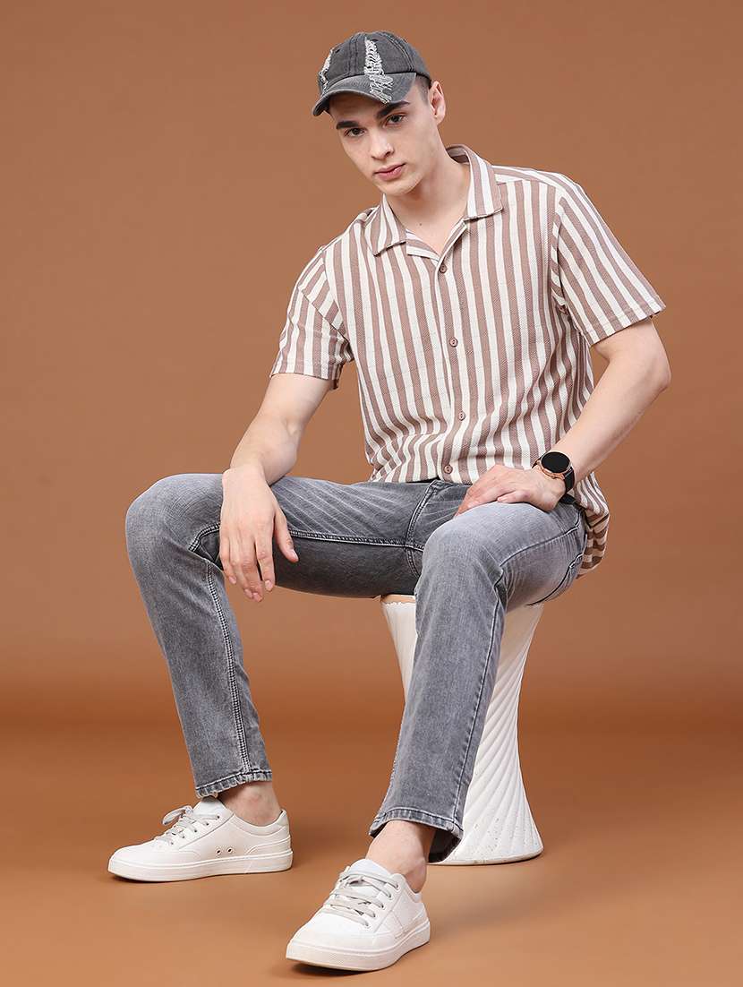Men Washed Mid Rise Full Length Skinny Fit Jeans - 22460216 -  Standard Image - 5