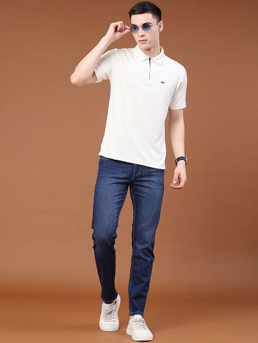 men washed mid rise full length skinny fit jeans - 22460219 -  Standard Image - 5