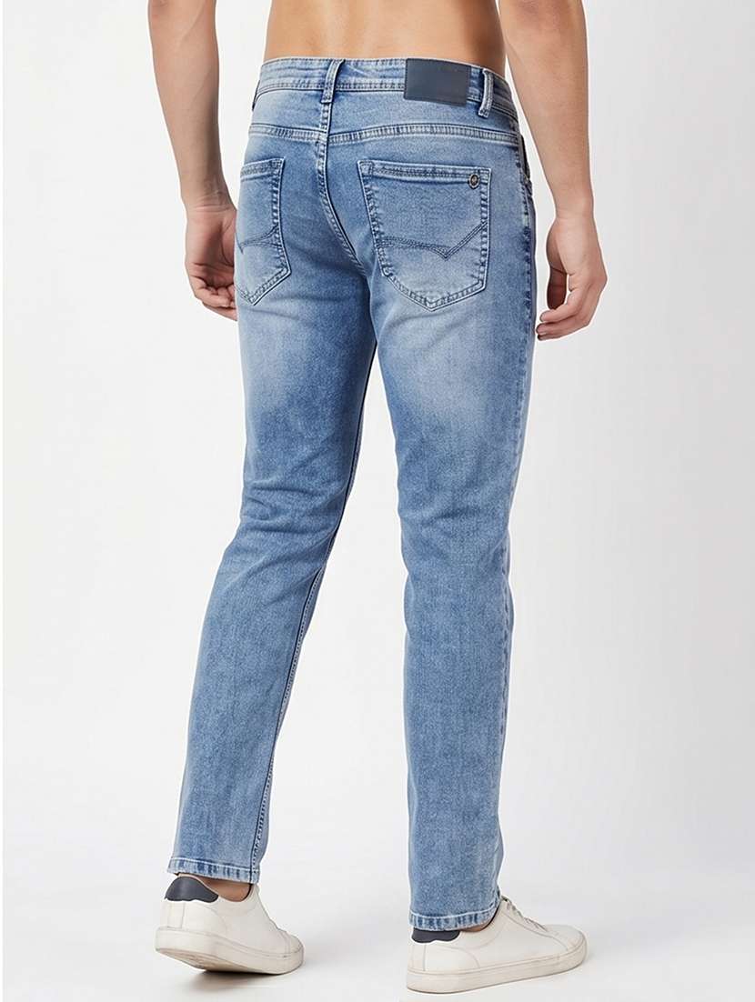 Men Washed Mid Rise Slim Fit Jeans - 22460220 -  Standard Image - 3