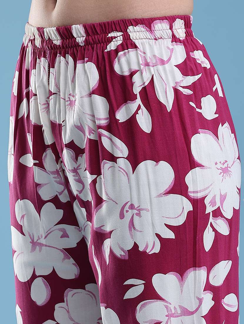 women floral three quarter sleeve ethnic co-ord set - 22460339 -  Standard Image - 5