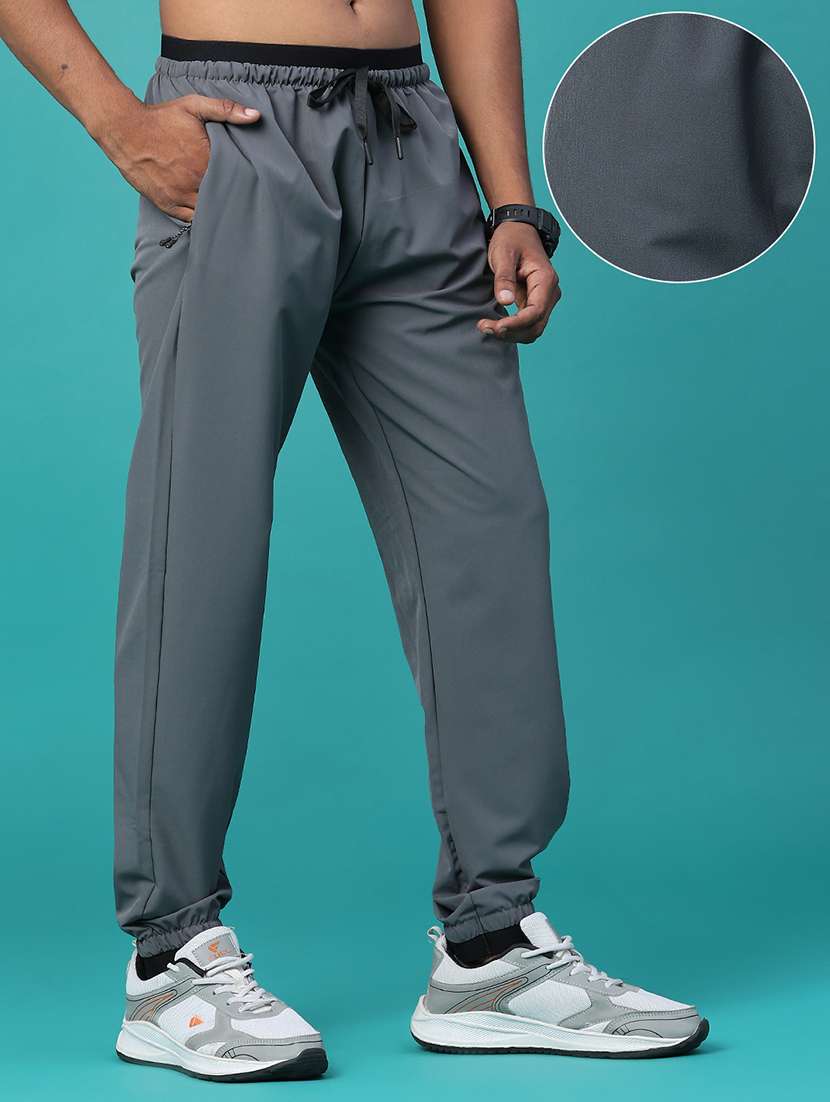 men solid mid rise regular fit jogger - 22460403 -  Standard Image - 3