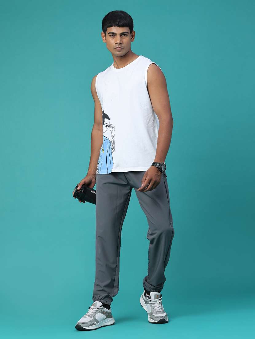 men solid mid rise regular fit jogger - 22460403 -  Standard Image - 5