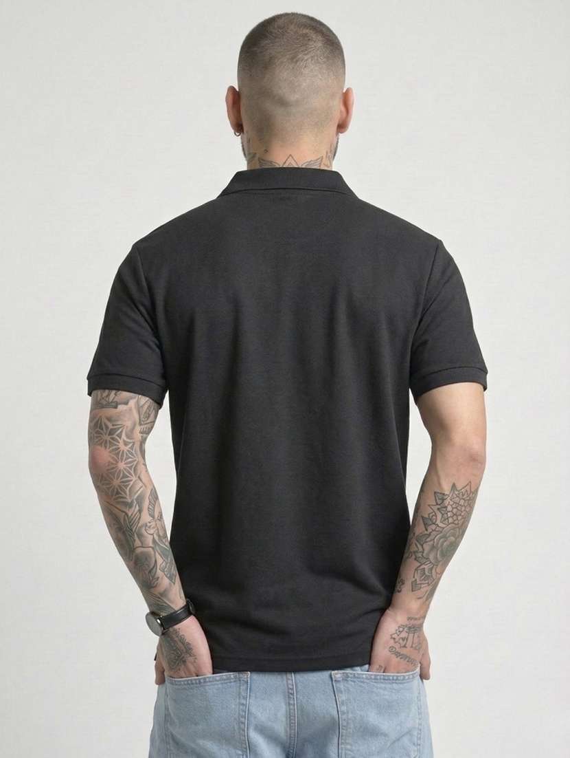 men solid short sleeve regular fit polo t-shirt - 22460543 -  Standard Image - 3