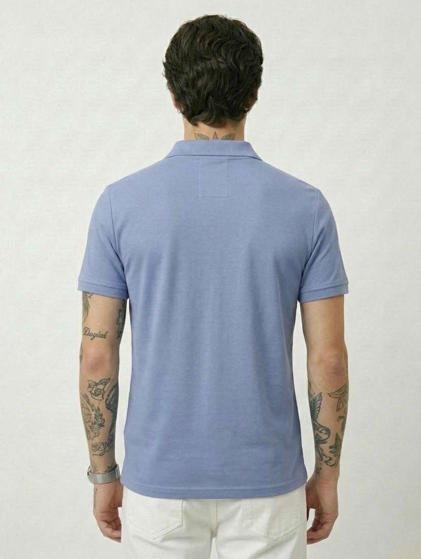 men solid short sleeve regular fit polo t-shirt - 22460547 -  Standard Image - 3
