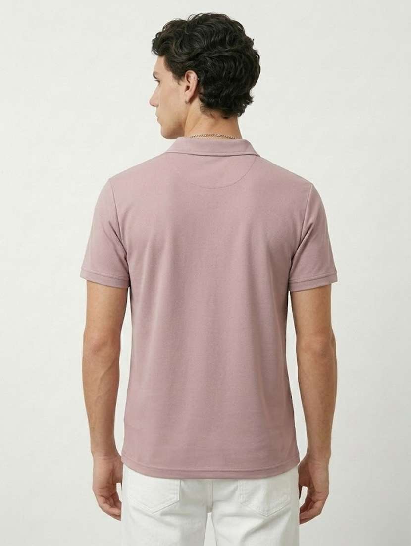 men solid short sleeve regular fit polo t-shirt - 22460550 -  Standard Image - 3