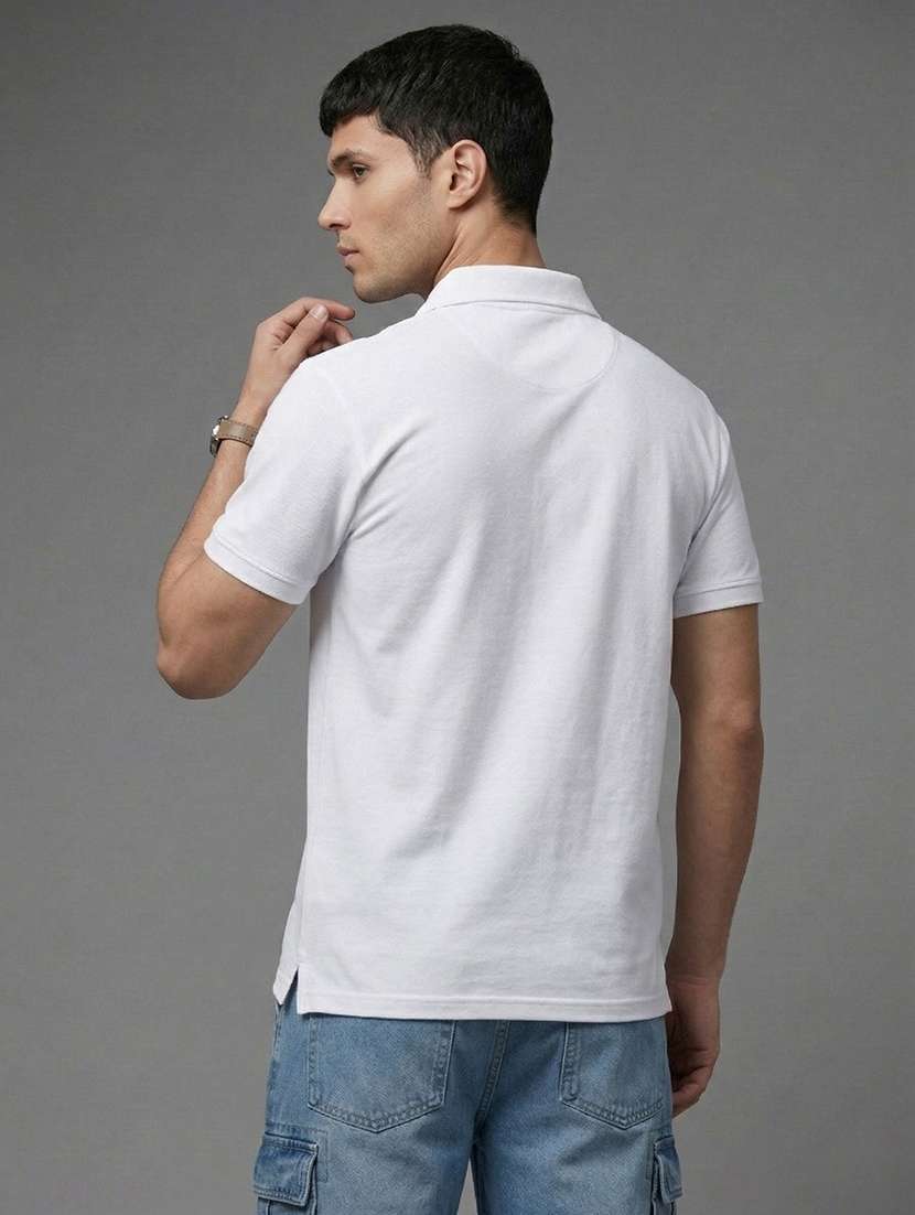 men solid short sleeve regular fit polo t-shirt - 22460554 -  Standard Image - 3