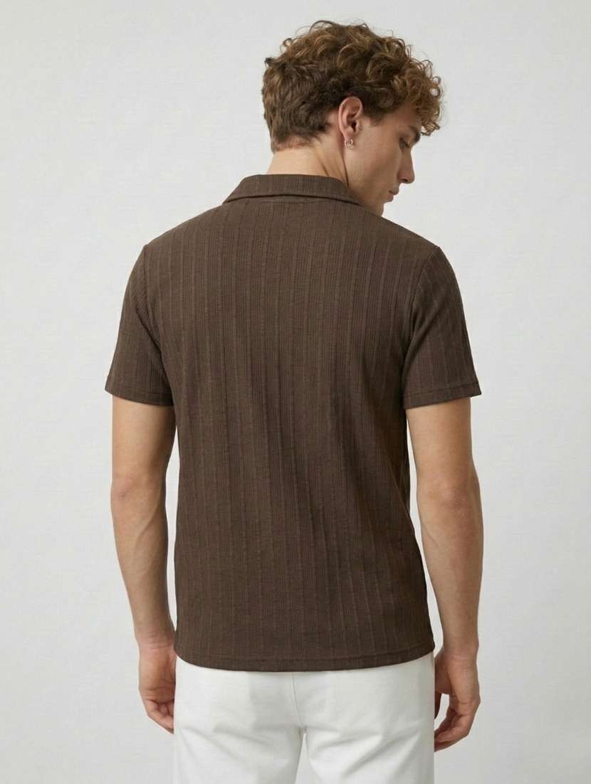 men self design short sleeve regular fit polo t-shirt - 22460564 -  Standard Image - 3