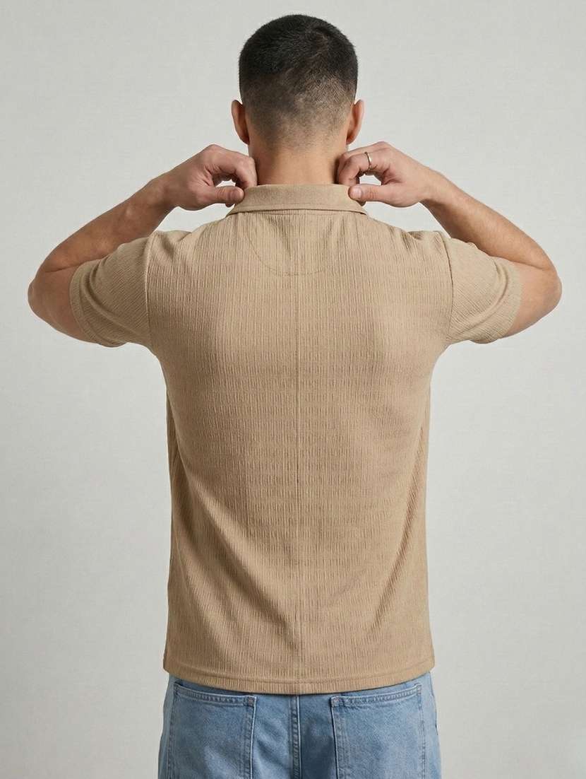 men self design short sleeve regular fit polo t-shirt - 22460567 -  Standard Image - 3