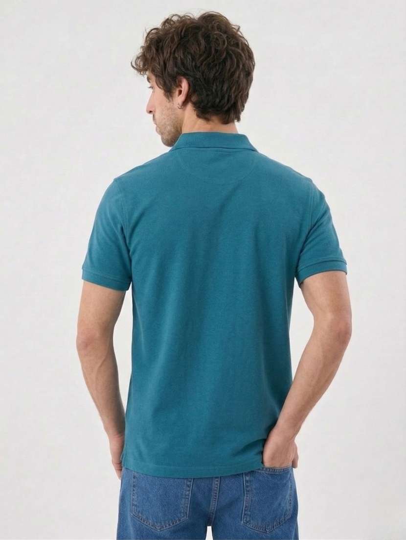 men color block short sleeve regular fit polo t-shirt - 22460574 -  Standard Image - 3