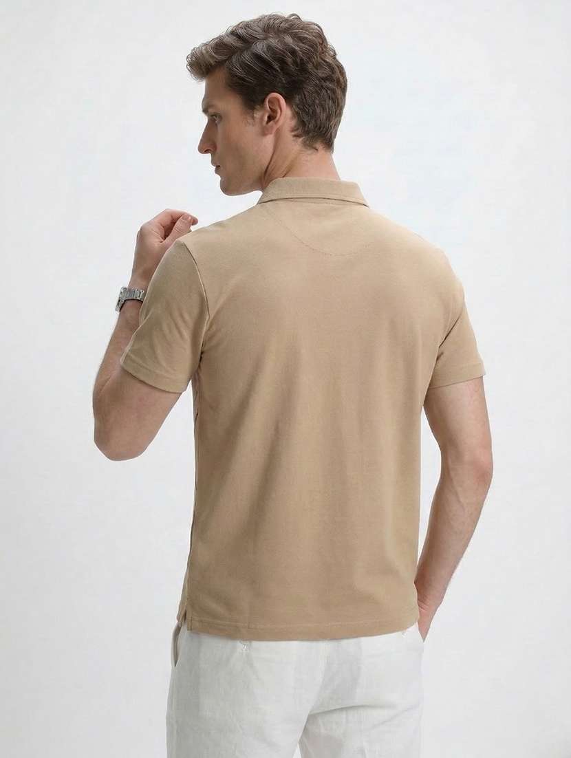 men printed short sleeve regular fit polo t-shirt - 22460607 -  Standard Image - 3