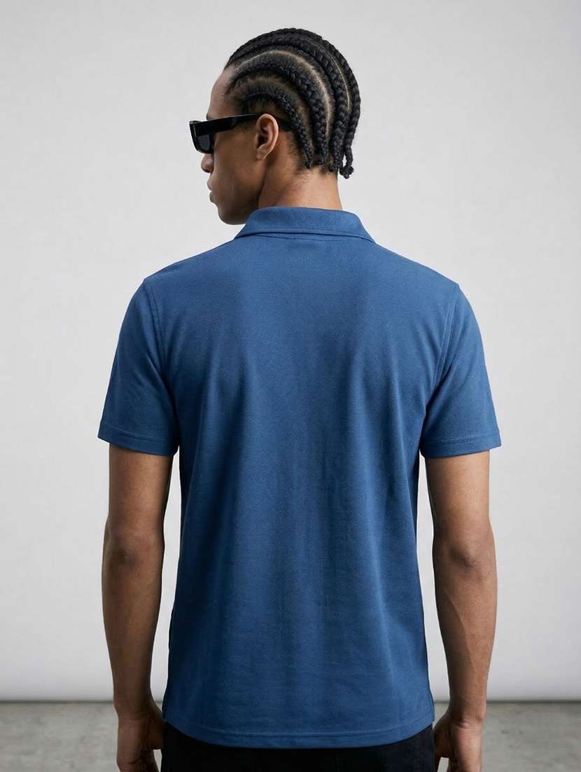 men striped short sleeve regular fit polo t-shirt - 22460612 -  Standard Image - 3