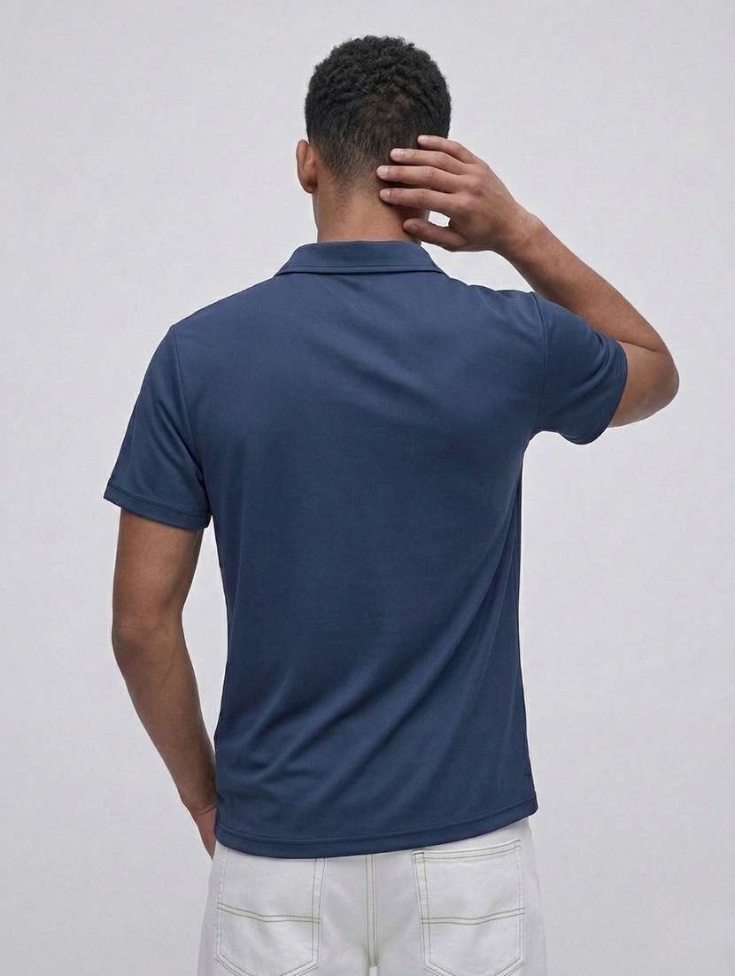 men solid short sleeve regular fit polo t-shirt - 22460629 -  Standard Image - 3