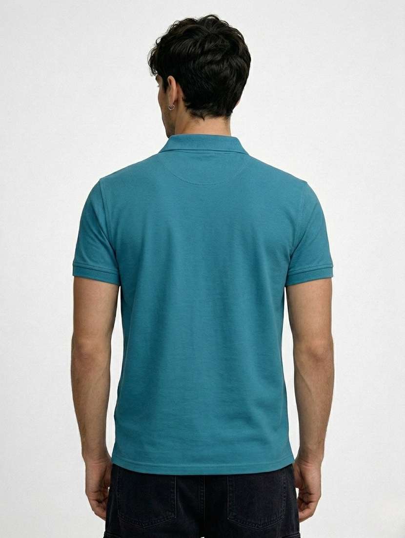 men solid short sleeve regular fit polo t-shirt - 22460633 -  Standard Image - 3