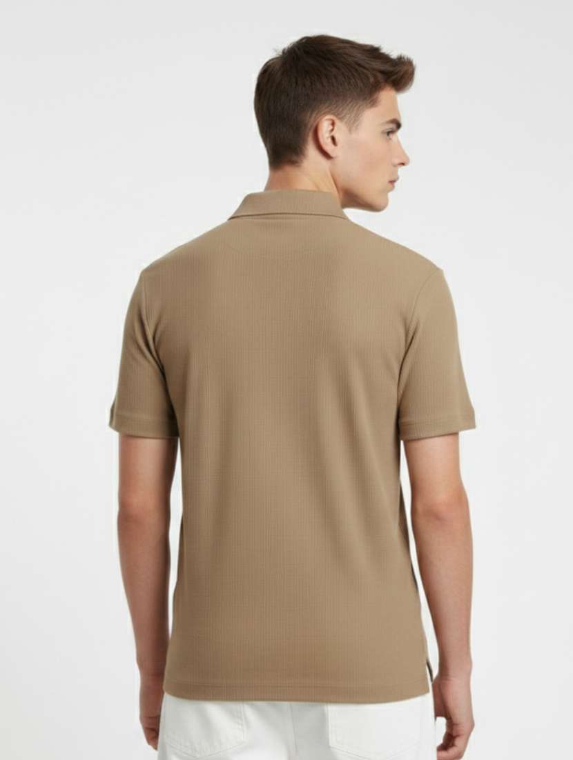 men solid short sleeve regular fit polo t-shirt - 22460635 -  Standard Image - 3